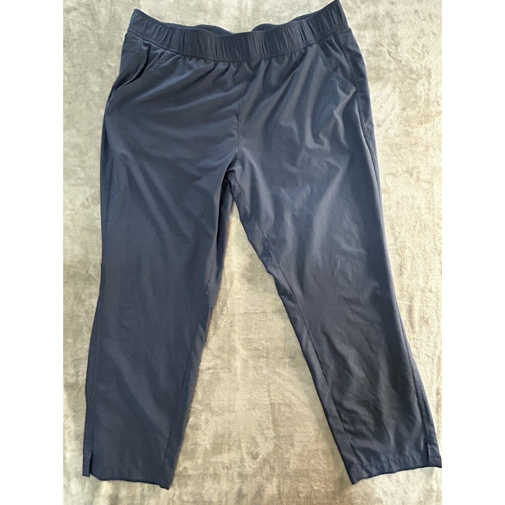 Eddie Bauer travelers Pants XL Blue Hiking Travel Lightweight Ankle inseam 26”